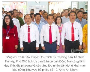 Đồng chí Phó bí thư tỉnh uỷ Thái Bảo đến dự khai mạc bầu cử tại xã Tân An