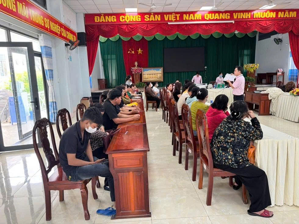 Ban đại diện Hội đồng quản trị Ngân hàng Chính sách xã hội (NHCSXH) xã Tân An, sơ kết hoạt động tín dụng chính sách xã hội 6 tháng đầu năm 2026.